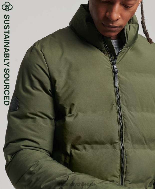 hombres Superdry caqui chamarra acolchada Ultimate Radar 2R68Z4621