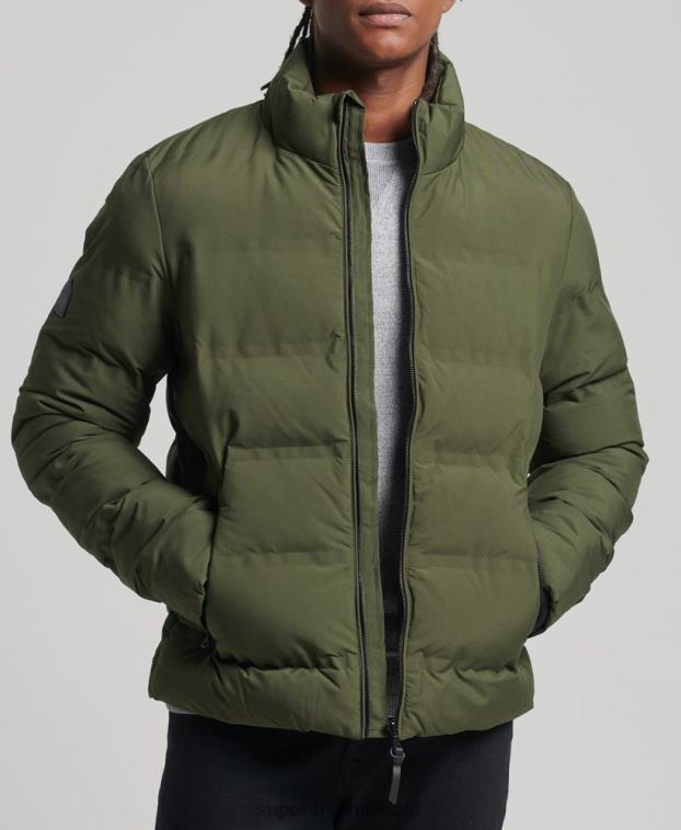 hombres Superdry caqui chamarra acolchada Ultimate Radar 2R68Z4621