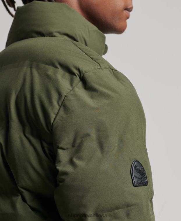 hombres Superdry caqui chamarra acolchada Ultimate Radar 2R68Z4621