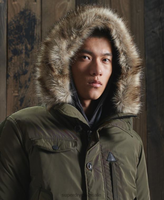 hombres Superdry caqui chamarra bomber de rescate chinook 2R68Z4541