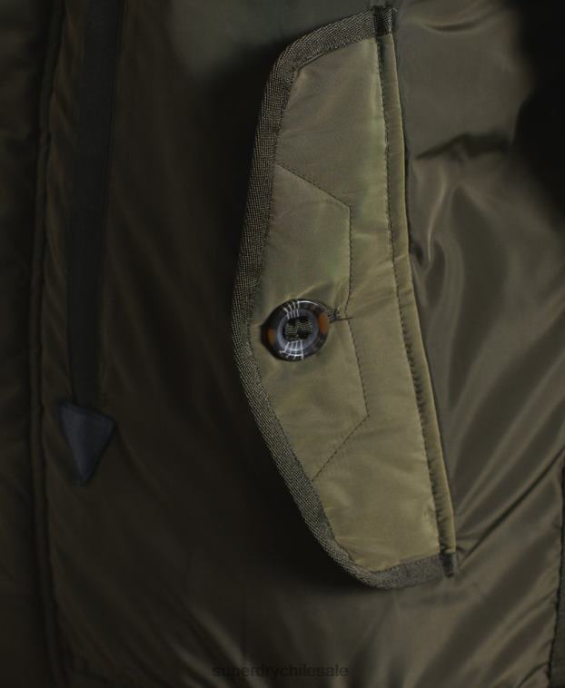hombres Superdry caqui chamarra bomber de rescate chinook 2R68Z4541