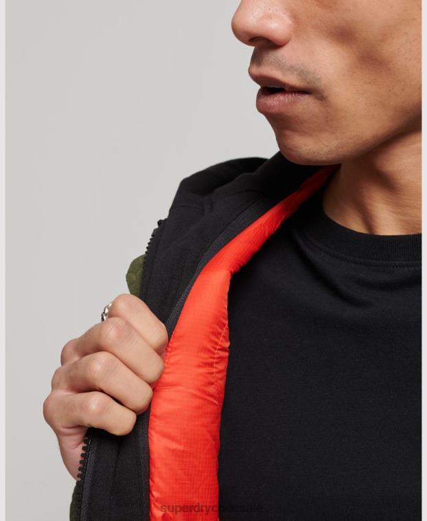 hombres Superdry caqui chamarra bomber de vuelo militar 2R68Z1144