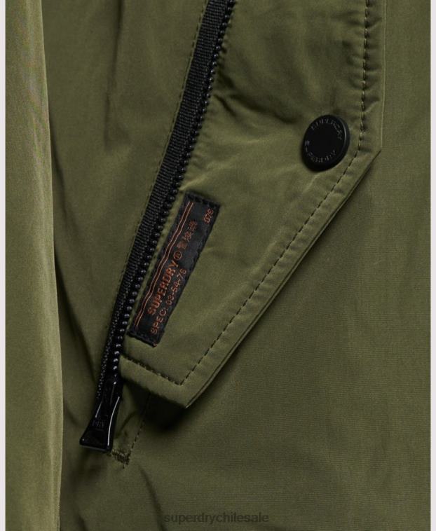 hombres Superdry caqui chamarra bomber de vuelo militar 2R68Z1144