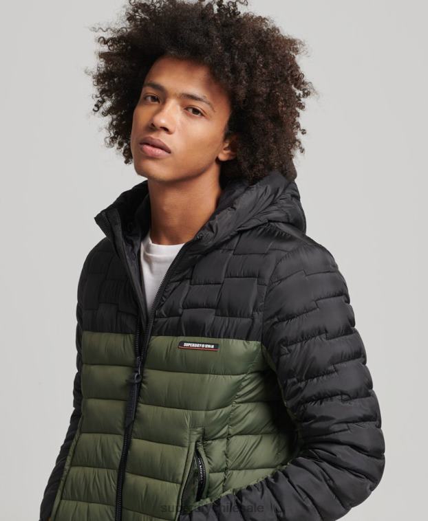 hombres Superdry caqui chamarra fuji mixta de radar de expedición 2R68Z4694