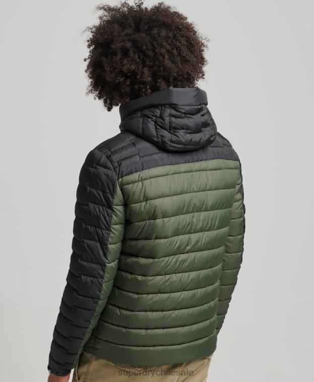 hombres Superdry caqui chamarra fuji mixta de radar de expedición 2R68Z4694