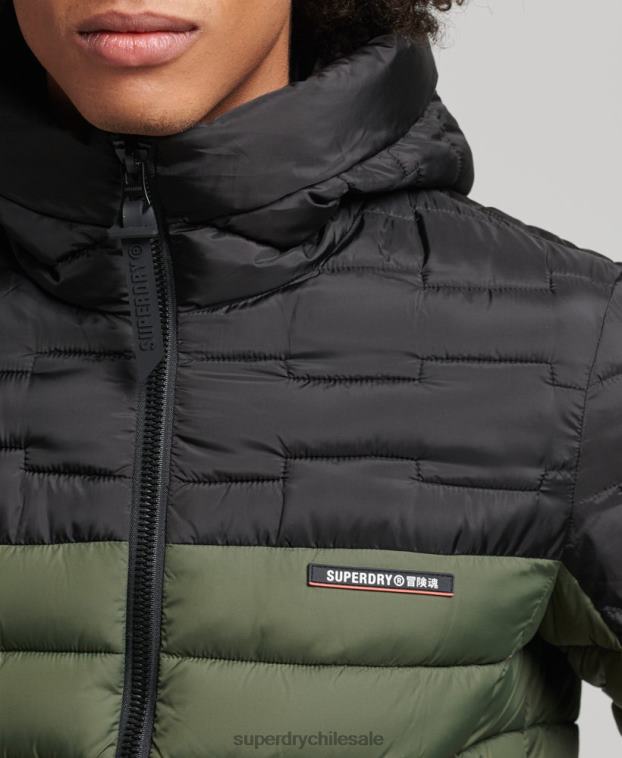 hombres Superdry caqui chamarra fuji mixta de radar de expedición 2R68Z4694