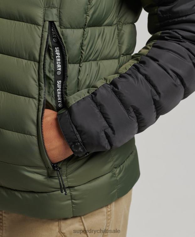 hombres Superdry caqui chamarra fuji mixta de radar de expedición 2R68Z4694