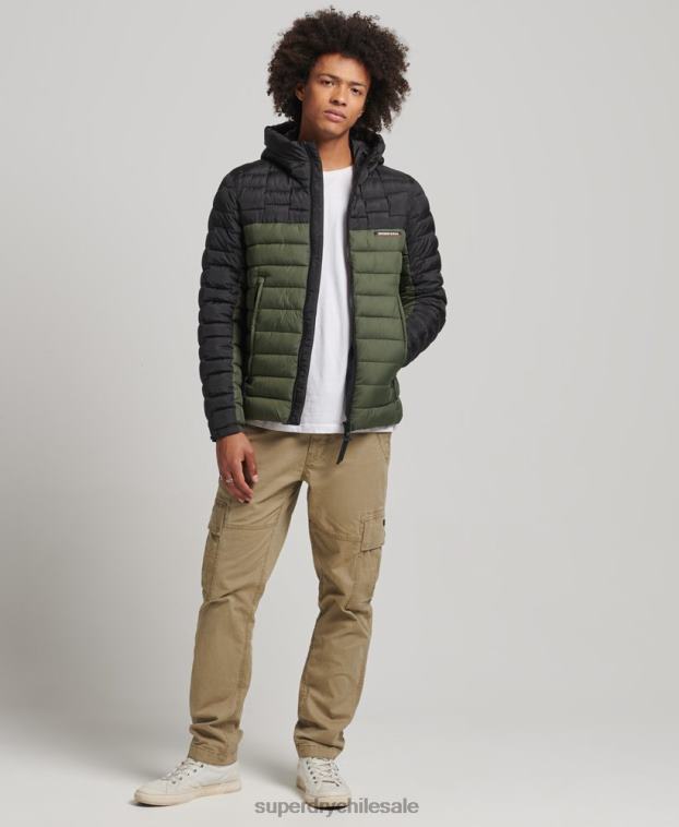 hombres Superdry caqui chamarra fuji mixta de radar de expedición 2R68Z4694