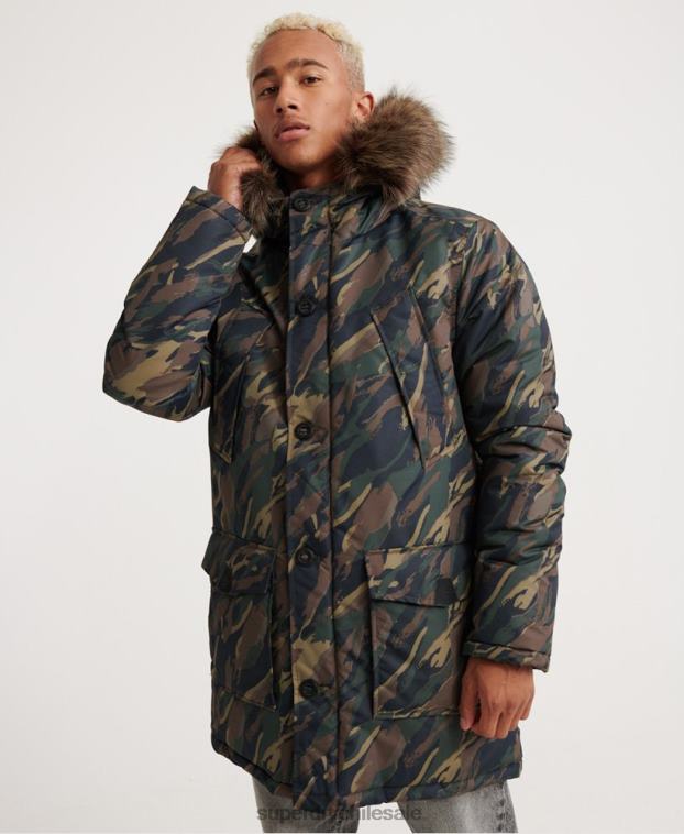 hombres Superdry caqui chamarra parka Everest 2R68Z4602