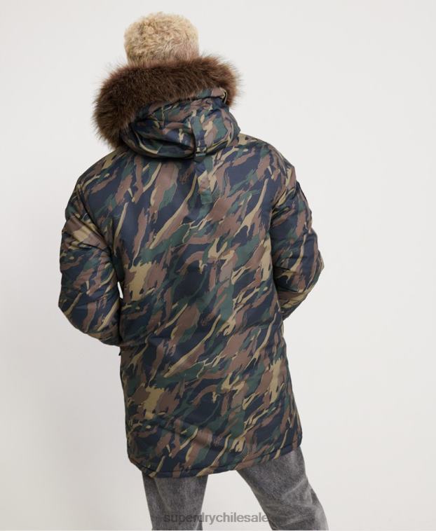 hombres Superdry caqui chamarra parka Everest 2R68Z4602