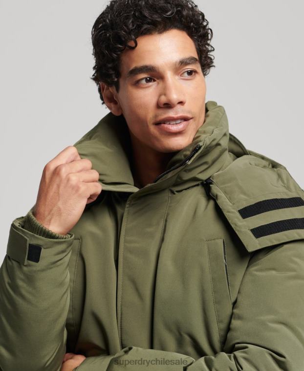 hombres Superdry caqui chaqueta bomber acolchada expedición everest 2R68Z4524