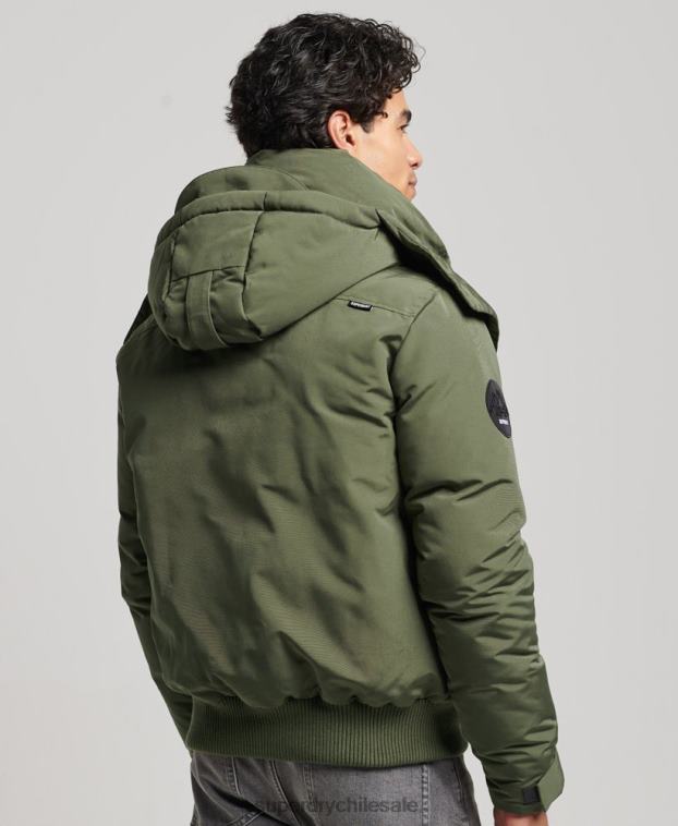 hombres Superdry caqui chaqueta bomber acolchada expedición everest 2R68Z4524