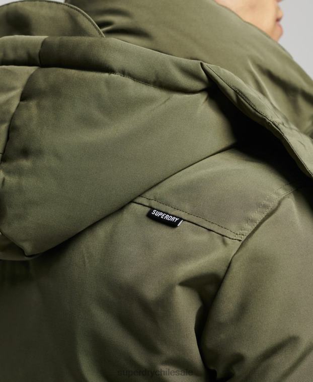 hombres Superdry caqui chaqueta bomber acolchada expedición everest 2R68Z4524