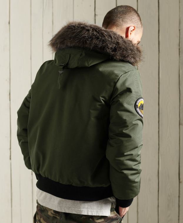 hombres Superdry caqui chaqueta bomber everest 2R68Z1084
