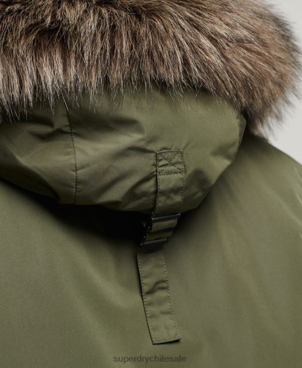 hombres Superdry caqui chaqueta bomber everest 2R68Z4452