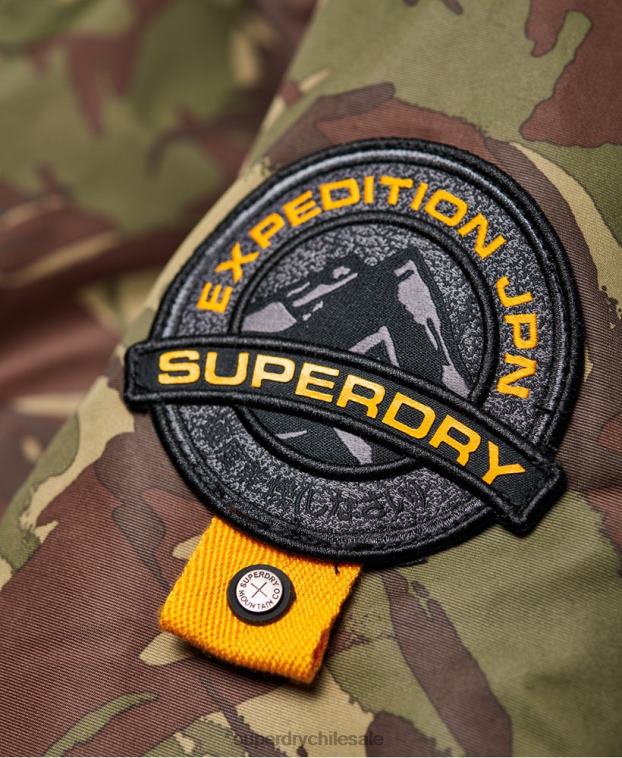hombres Superdry caqui chaqueta bomber everest 2R68Z4708