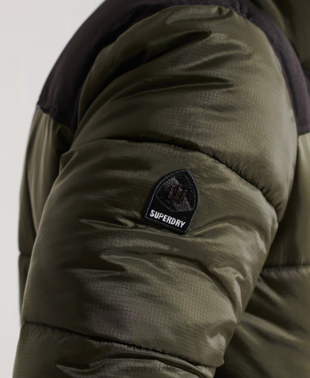 hombres Superdry caqui chaqueta de código 2R68Z4645