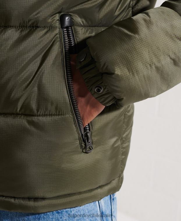 hombres Superdry caqui chaqueta de código 2R68Z4645