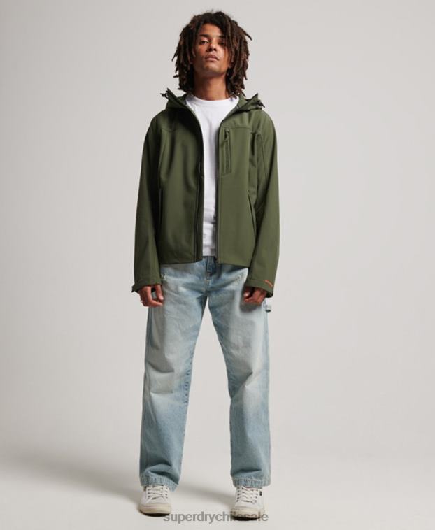 hombres Superdry caqui chaqueta de senderismo 2R68Z1063