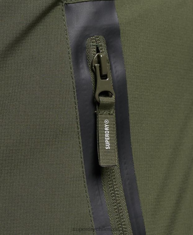 hombres Superdry caqui chaqueta harrington de entrenamiento 2R68Z925