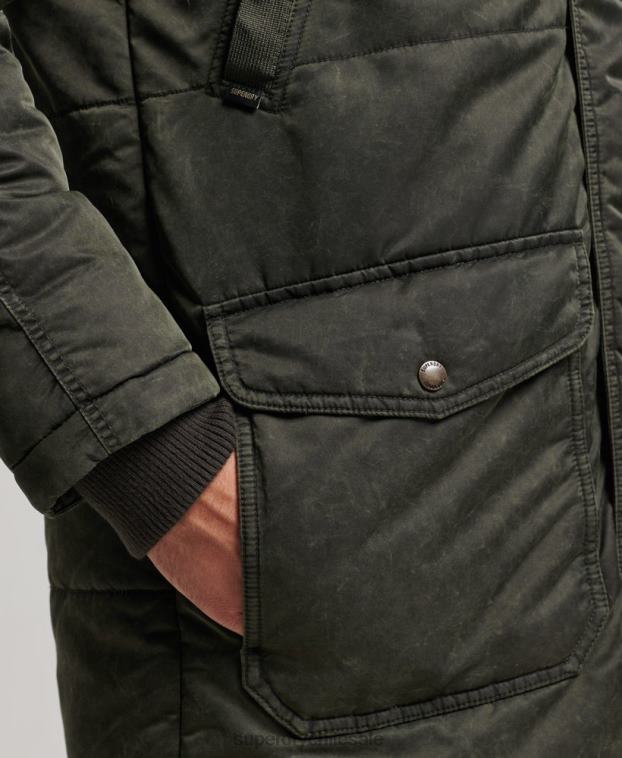 hombres Superdry caqui parka chinook 2R68Z4479