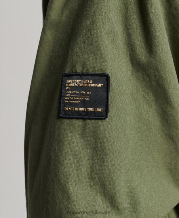 hombres Superdry caqui parka estilo militar con cola de pez 2R68Z4517