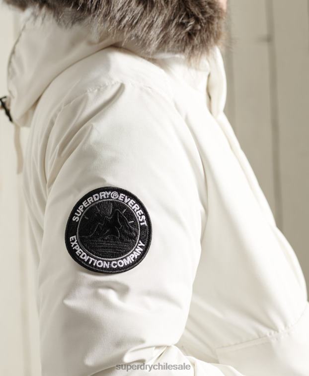 hombres Superdry crema chaqueta bomber everest 2R68Z4567
