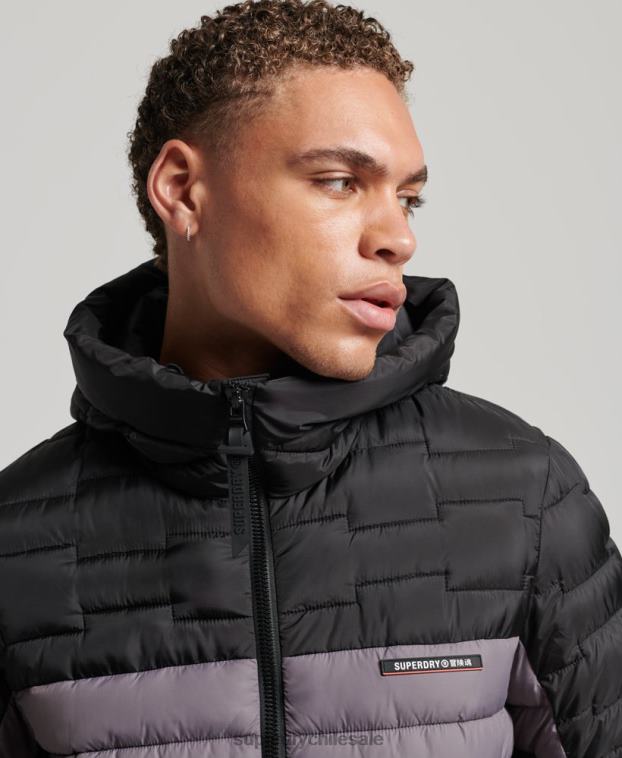 hombres Superdry gris chamarra fuji mixta de radar de expedición 2R68Z4469