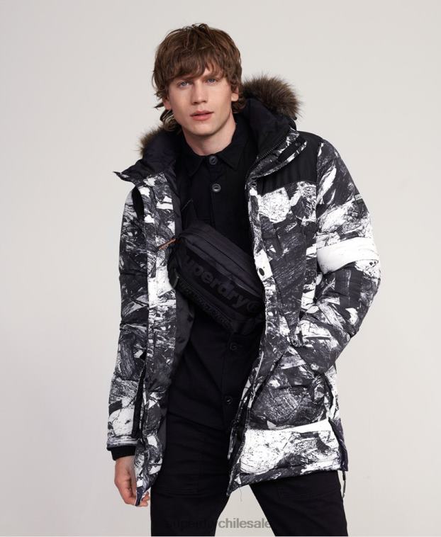 hombres Superdry gris chamarra parka sd explorer 2R68Z4717