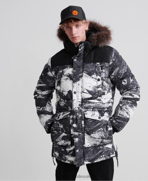 hombres Superdry gris chamarra parka sd explorer 2R68Z4717