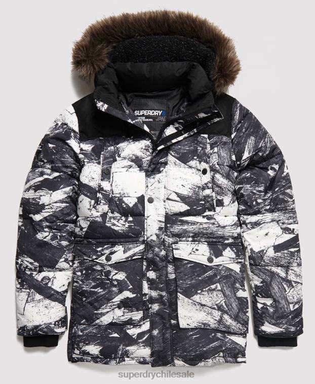 hombres Superdry gris chamarra parka sd explorer 2R68Z4717