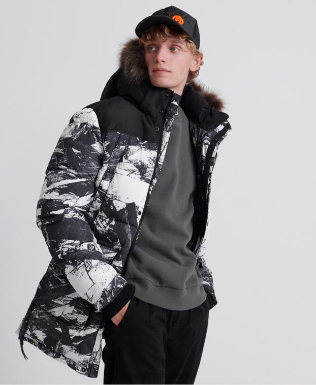 hombres Superdry gris chamarra parka sd explorer 2R68Z4717