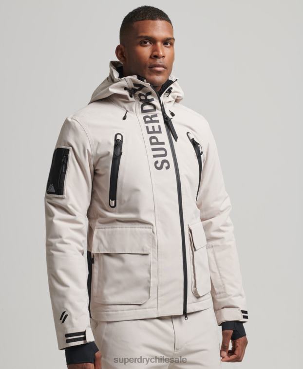 hombres Superdry gris claro chaqueta de rescate definitiva 2R68Z1370