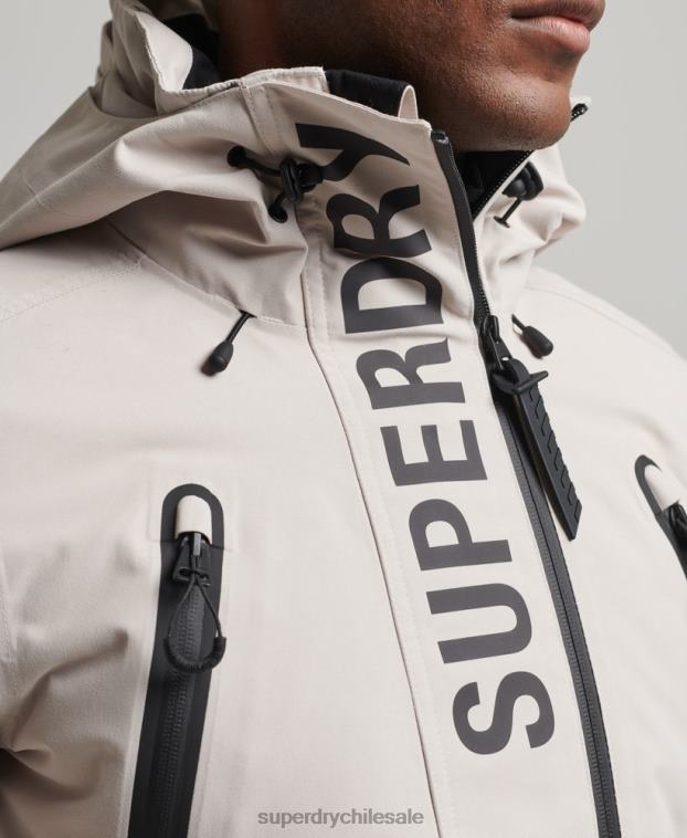 hombres Superdry gris claro chaqueta de rescate definitiva 2R68Z1370
