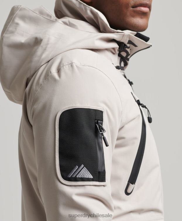 hombres Superdry gris claro chaqueta de rescate definitiva 2R68Z1370
