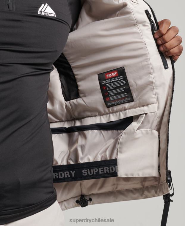 hombres Superdry gris claro chaqueta de rescate definitiva 2R68Z1370