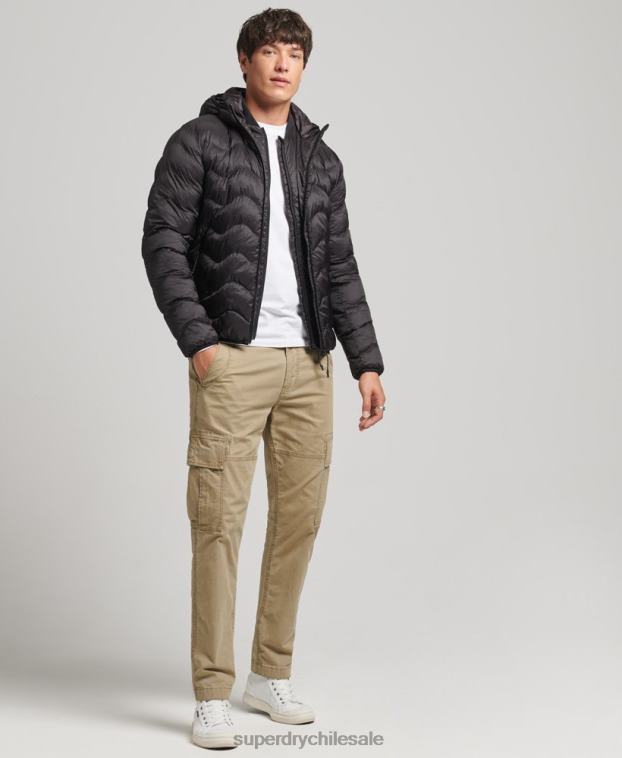hombres Superdry gris oscuro chamarra con capucha 2R68Z4506