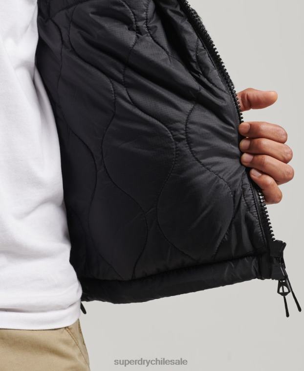hombres Superdry gris oscuro chamarra sherpa con cremallera 2R68Z4692