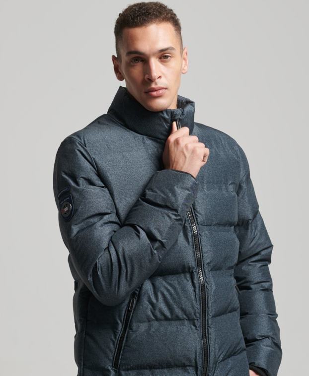 hombres Superdry gris oscuro chaqueta acolchada ultimate radar 2R68Z4562