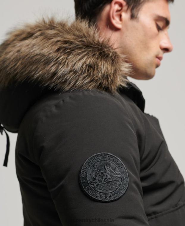 hombres Superdry gris oscuro chaqueta bomber everest 2R68Z983