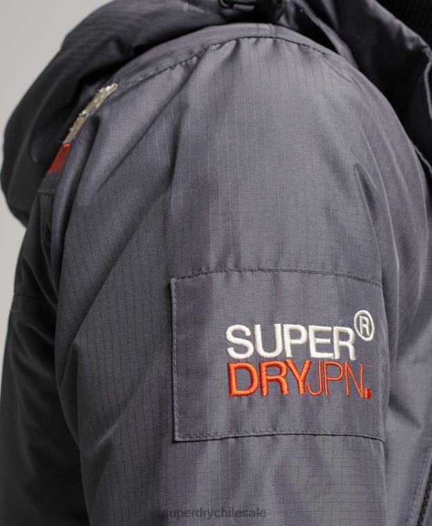hombres Superdry gris oscuro chaqueta cortavientos mountain sd 2R68Z946