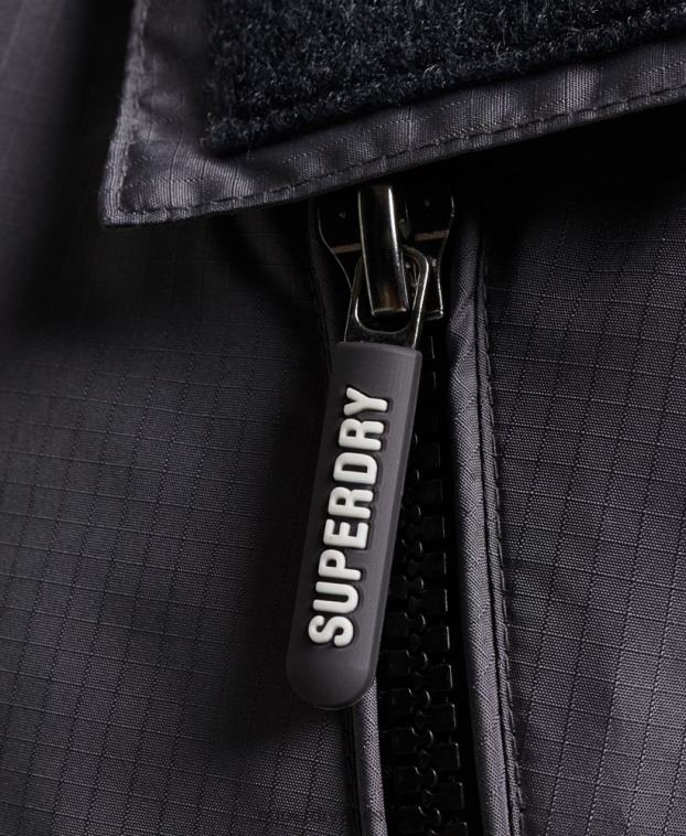 hombres Superdry gris oscuro chaqueta cortavientos mountain sd 2R68Z946