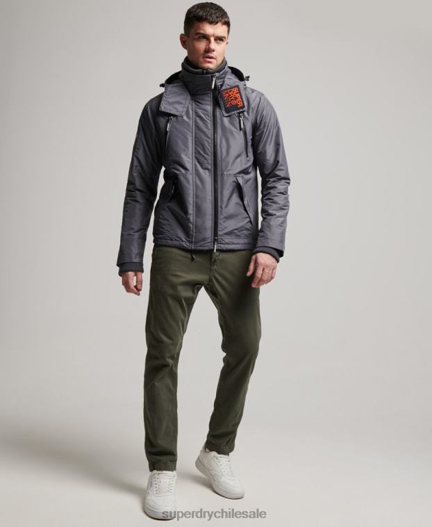 hombres Superdry gris oscuro chaqueta cortavientos mountain sd 2R68Z946