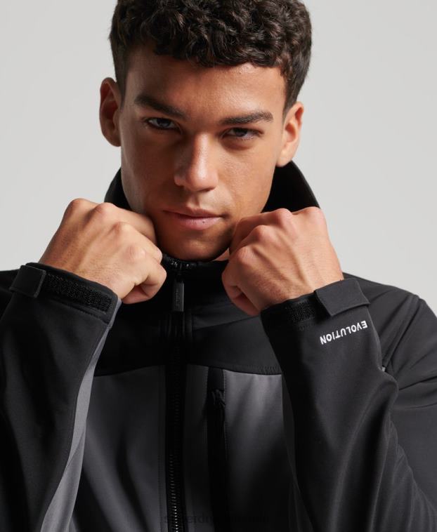 hombres Superdry gris oscuro chaqueta de senderismo 2R68Z917