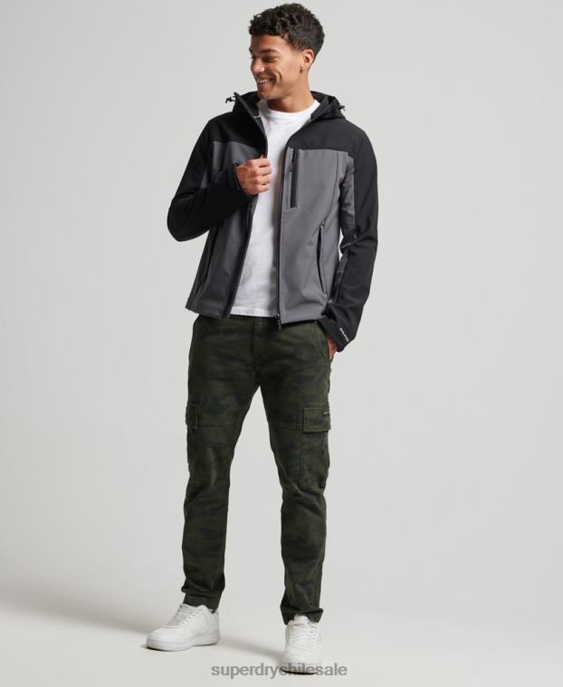 hombres Superdry gris oscuro chaqueta de senderismo 2R68Z917