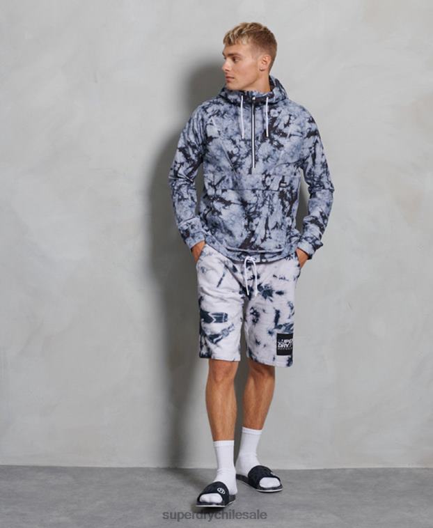hombres Superdry gris oscuro chaqueta sin cierre en contraste 2R68Z1182