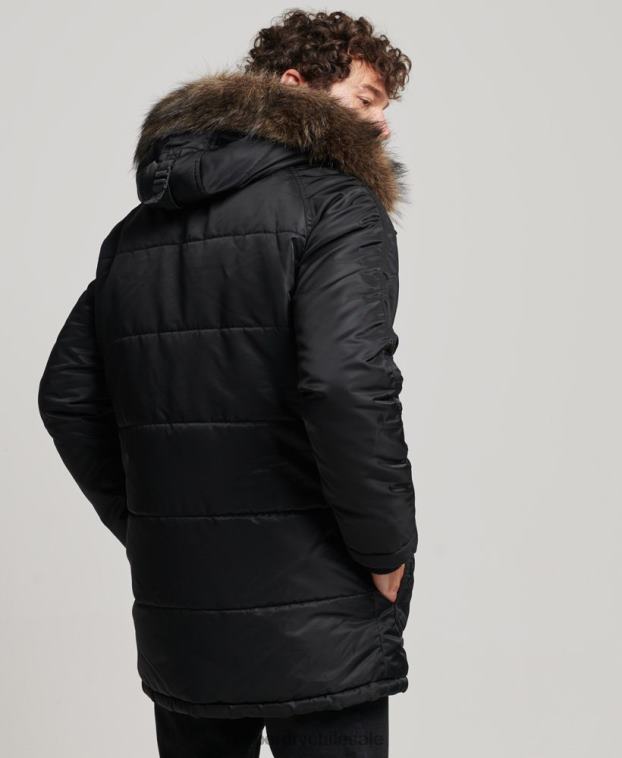 hombres Superdry gris oscuro parka chinook 2R68Z4447