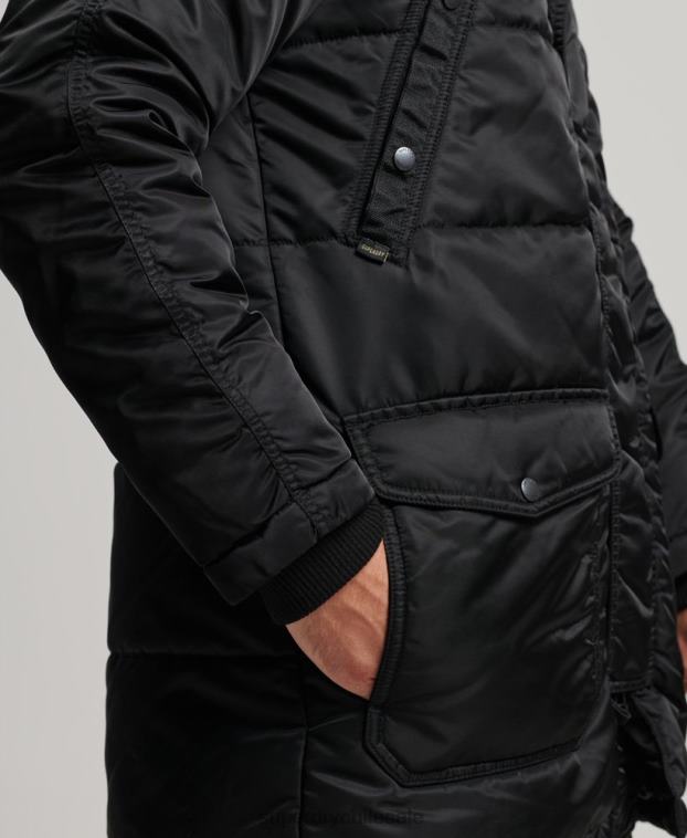 hombres Superdry gris oscuro parka chinook 2R68Z4447