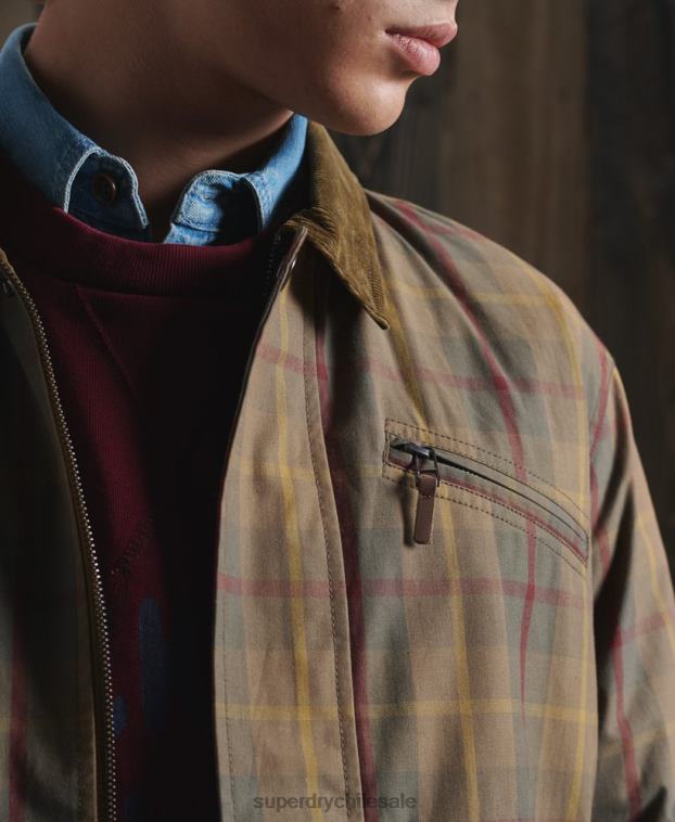 hombres Superdry marrón chamarra dry cruiser edición limitada 2R68Z1181