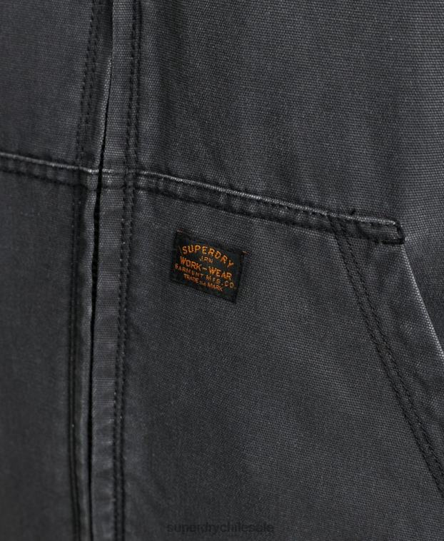 hombres Superdry marrón chaqueta bomber con capucha 2R68Z1067